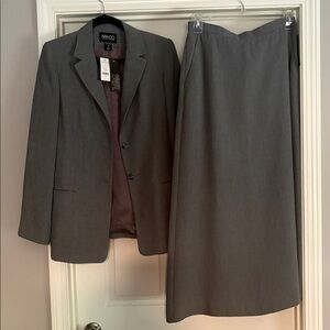 Vintage New York & Company 1999 Crepe Collection Grey Suite.